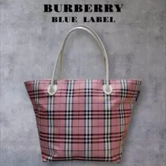 【希少】BURBERRY トートバッグ ノバチェック ピンク 大容量 舟形 肩