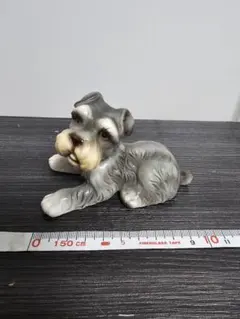 シュナウザー ドマン　陶器製 置物 犬 フィギュアのサムネイル