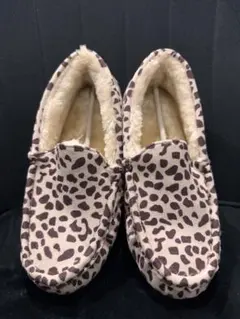 ヒョウ柄ファー内張りモカシン　23センチ