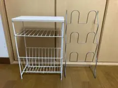 ニトリ スリム サイドテーブル・マガジンラック&3段スリッパラック まとめ売りのサムネイル