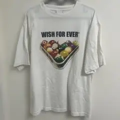 WISH FOR EVER® ビリヤードボール Tシャツ M ホワイト