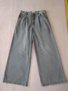 cussil TRストレッチルーズシルエットハイウエストデニム