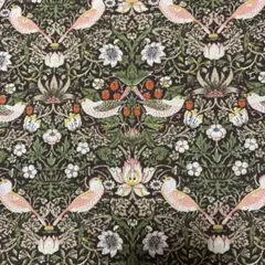 V&Aウィリアムモリスシーチング　いちご泥棒 ブラウン　108×1m