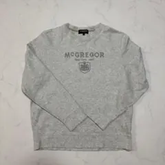 McGREGOR センターロゴ 刺繍 薄手 カットソー グレー リブ Mのサムネイル