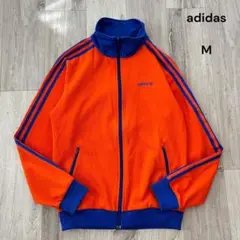 adidas トラックジャケット ジャージ オレンジ ブルー 2008年製 刺繍