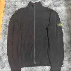 stone island ドライバーズニット　黒　ダブルジップ　紙袋、レシート有のサムネイル