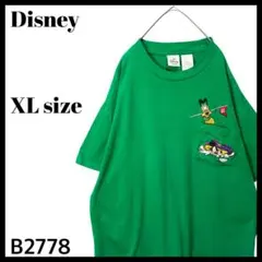 古着 90s シンガポール製 ディズニー ミッキー プルート 刺繍入り Tシャツ