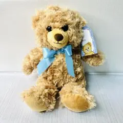テディベア ぬいぐるみ 水色リボン付き　シュタイフ　ディズニー　ハランドのサムネイル