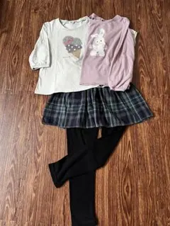any FAM KIDS 福袋130cm トップス・スカート付きレギンスセット