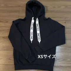 セリーヌCELINEフード付きパーカー黒