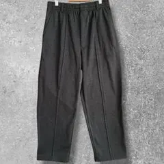 裏起毛　テーパードパンツ　楽パンツ　ウエストゴム　ダークグレー　レディース　L