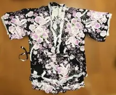 セパレート浴衣　レース 甚平 キッズ 女の子 ガールズ リボン