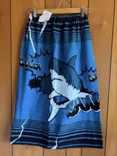 サメ　ラップタオル　プールタオル　男の子　プール　水泳　80センチ