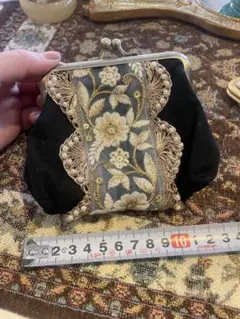 がま口財布　インド刺繍　小物入れ　ハンドメイド