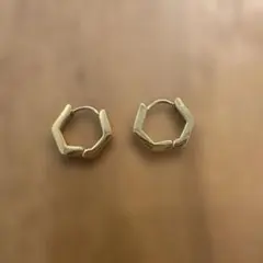 AJIRO サージカルステンレス　六角形 フープピアス