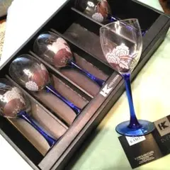 KAMEI 花柄デザイン ワイングラス 5個セット
