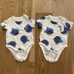 【双子】[GAP] ロンパース 3-6M 2着セット