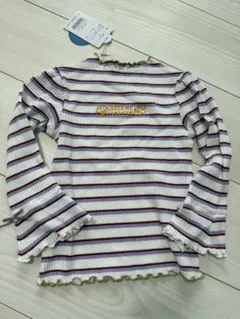 新品タグ付き　アプレレクール　セサミストリート　リブボーダートップス　90cm