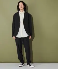 CITEN♡メンズ スタンダード スラックス ブラック S