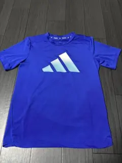 美品　adidas トレーニング Tシャツ 150cm 青