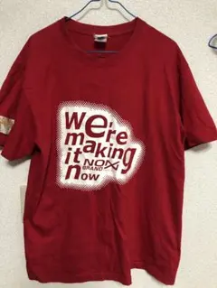 NO BRAND プリントTシャツ Lサイズ レッド