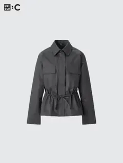 UNIQLO : C ユニクロ コットンブレンドドローストリングジャケット