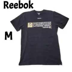 リーボック　Reebok　プリント Tシャツ　ペンギンズ　M　ブラック