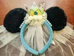 ミニーマウス ウェディング カチューシャ 王冠 ヴェール