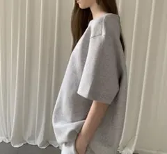 ハグオーワー CLOTH&CROSS ラメ裏毛タックカットソー グレー - メルカリ