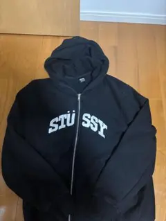 STUSSY ジップアップパーカー ブラック L