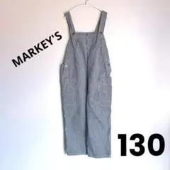 COTTON from U.S.Aビッグポケットデニムオーバーオール　ストライプ