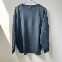 UNIQLO ダークグレー クルーネック トレーナー Lサイズ