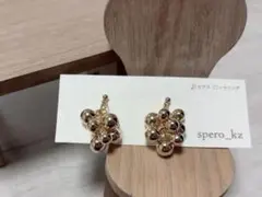 spero_kz ゴールドビーズピアス
