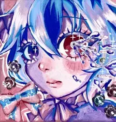 手描きイラスト キャンバス アクリル画