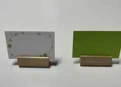 オーク無垢材製木製カードスタンド 10個セット
