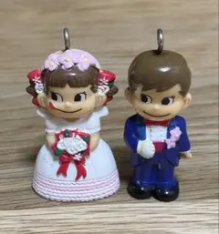 不二家ぺこちゃんポコちゃん新郎新婦 フィギュアキーホルダー