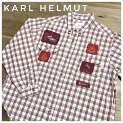 b*k様 当時物　カールヘルム　長袖ブラウス　チェック　ボタンダウンシャツ　ワッ