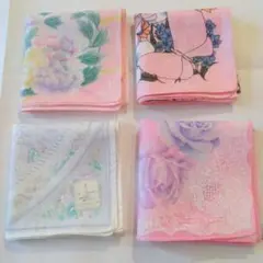 ★新品未使用　　ハンカチ4枚セット　　ガーゼ　和柄　まとめ売り