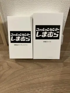 充電式カイロ　乾電池式ワイヤレスしマウス　しまむら　ノベルティのセット