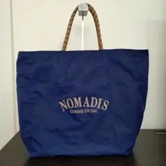 【美品】NOMADIS ノマディス リバーシブル トートバッグ ネイビー 大きい