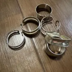 リング 指輪 5点セット シルバーカラー