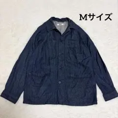 UNIQLOユーティリティデニムジャケット（コットンリネン）　カバーオール　濃紺