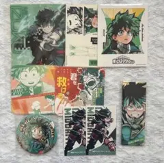 僕のヒーローアカデミア ヒロアカ ヒロアカ展 絵札缶バッジ コースター 緑谷出久