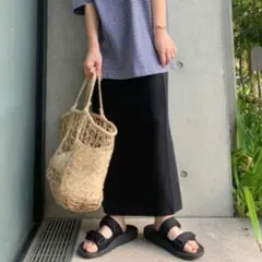 UNIQLO ストレッチダブルフェイスナロースカート Lサイズ