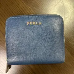 FURLA 二つ折り財布 青