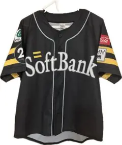 SoftBank 黒 半袖 ユニフォーム