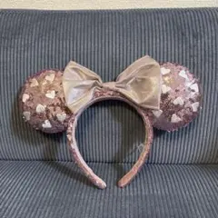 ミニー　ピンクハートスパンコールカチューシャ