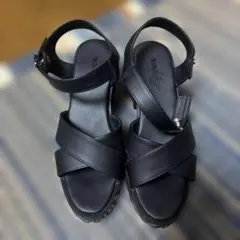 Zipper 厚底サンダル ブラックのサムネイル