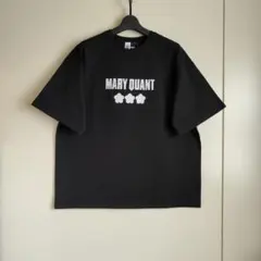 マリークワント　ドット柄 刺繍 ロゴ Tシャツ　ブラック　M　新品