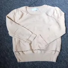 JILLSTUART薄ピンク 長袖ニット フリンジデザインのサムネイル